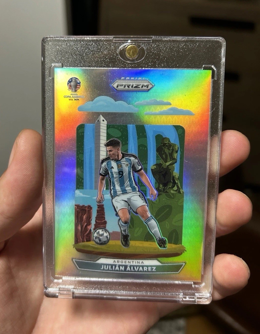 2024 Panini Prizm Copa America – National Landmarks Julian Alvarez #2 MINT