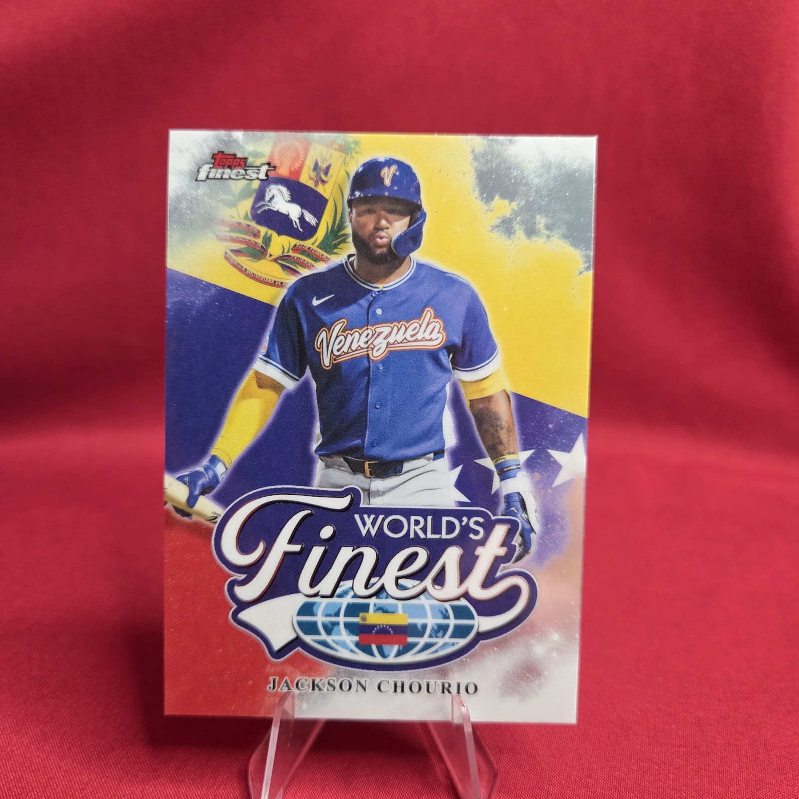 2026 Topps Finest Baseball Jackson Chourio #WF-26 WORLD’S FINEST – Venezuela