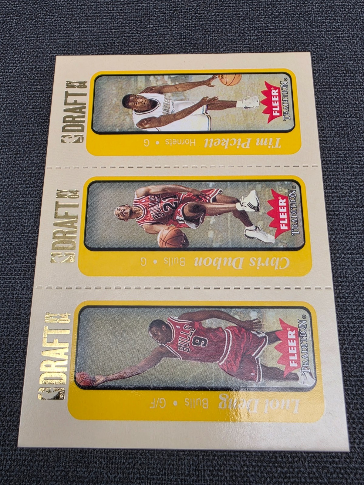 2004-05 Fleer Tradition Draft Day Rookies #259 Luol Deng & Duhon & Pickett /375