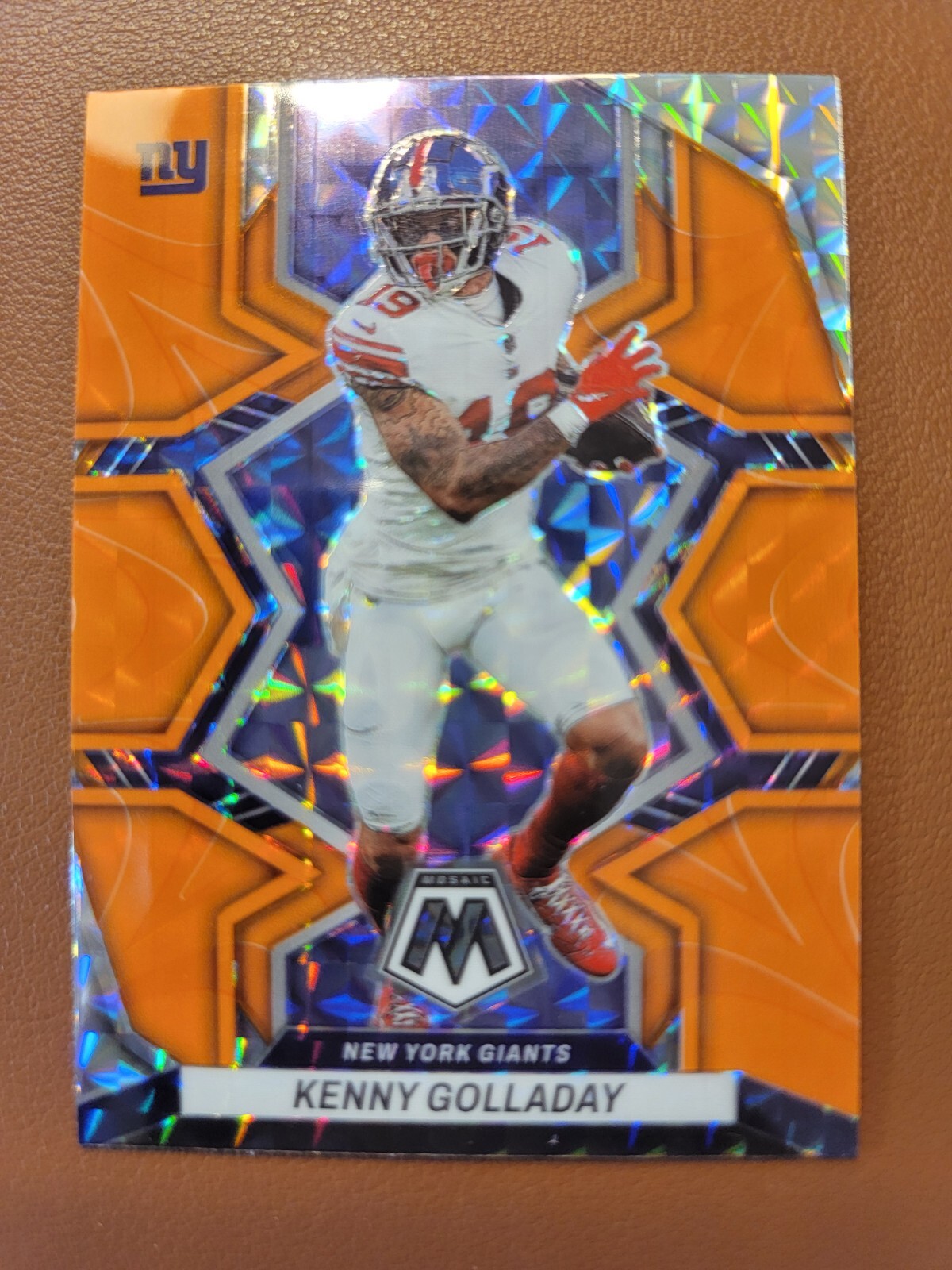 2022 Panini Mosaic – Kenny Golladay #147 Reactive Orange Mosaic Prizm