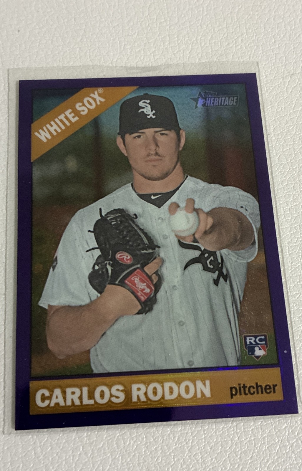 2015 Topps Heritage High Number – Carlos Rodon #710 Chrome Purple Refractor (RC)