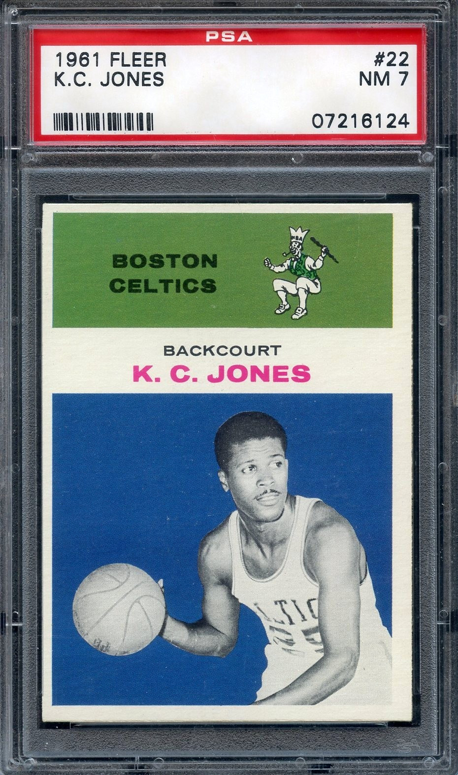 1961 Fleer #22 K.C. Jones RC PSA 7 HOF Boston Celtics 6124
