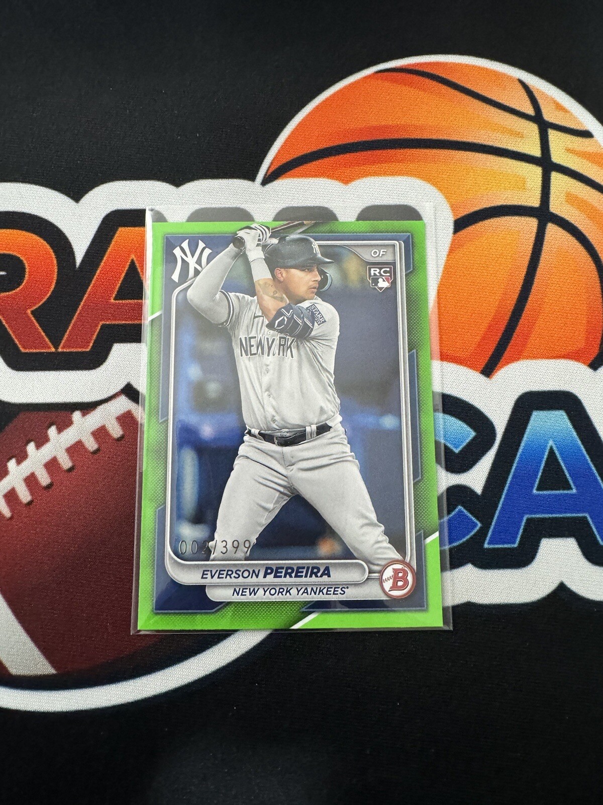 2024 Bowman Base Neon Green /399 #93 Everson Pereira – New York Yankees