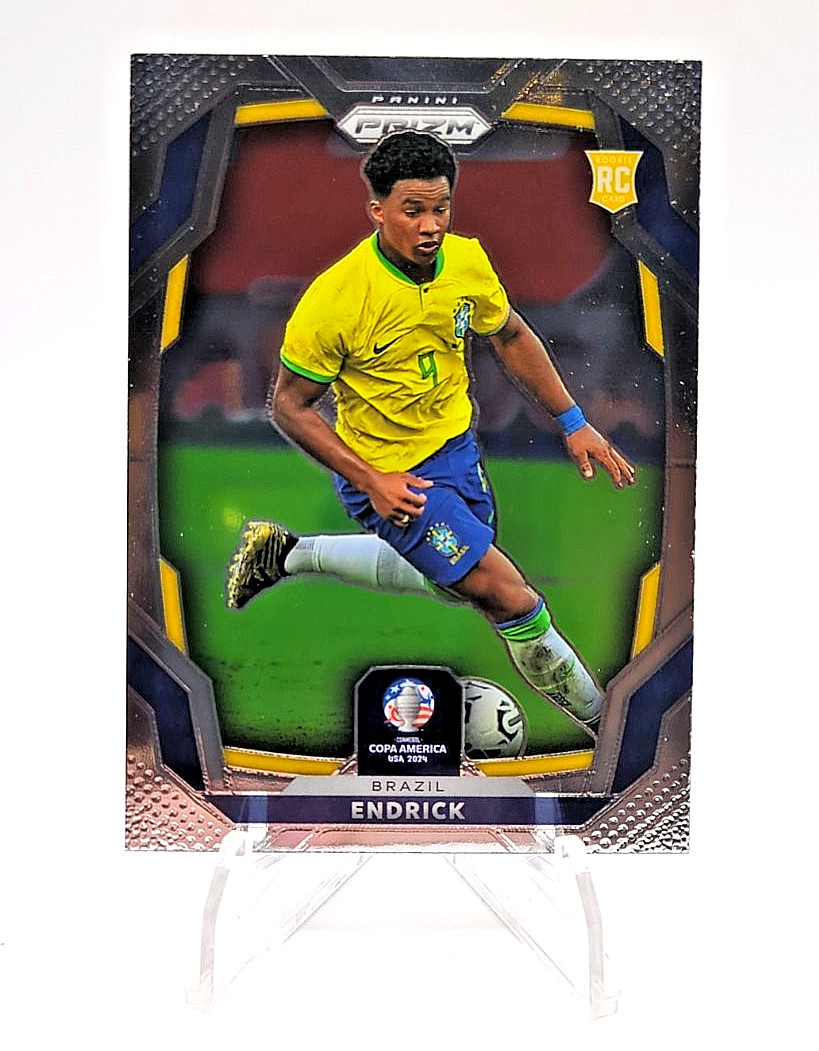 2024 Panini Prizm Commebol Copa America #24 Endrick RC Base Rookie Prizm Brazil