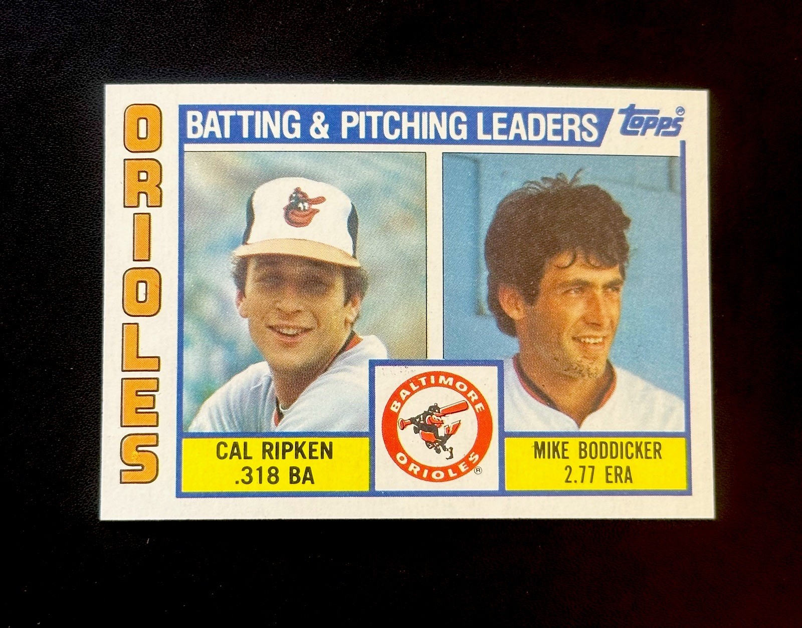 1984 Topps Cal Ripken – Mike Boddicker Team Checklist #426 Card Orioles