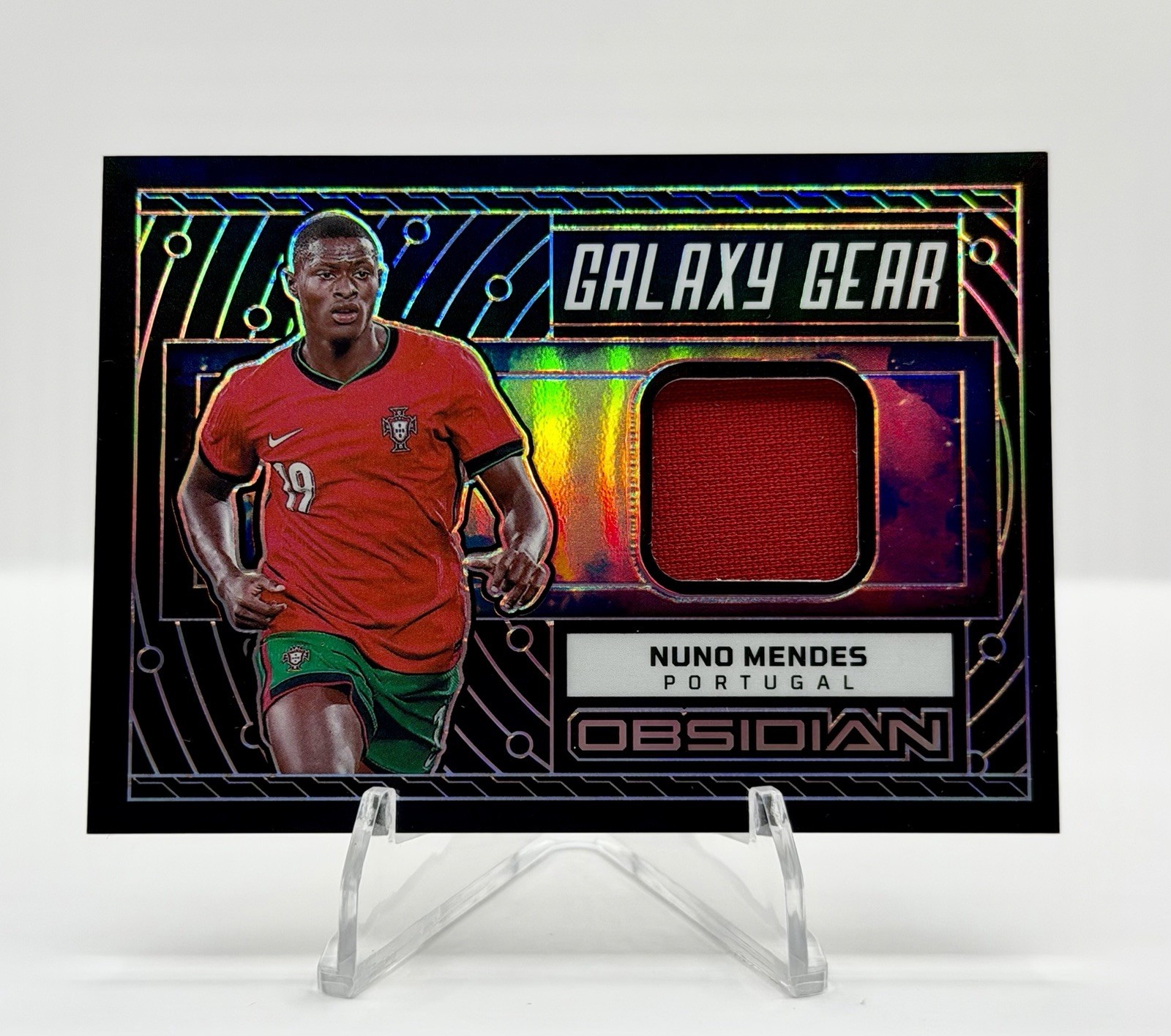 NUNO MENDES 2023-24 Panini Obsidian GALAXY GEAR Patch #GG-NM /199 Portugal PSG
