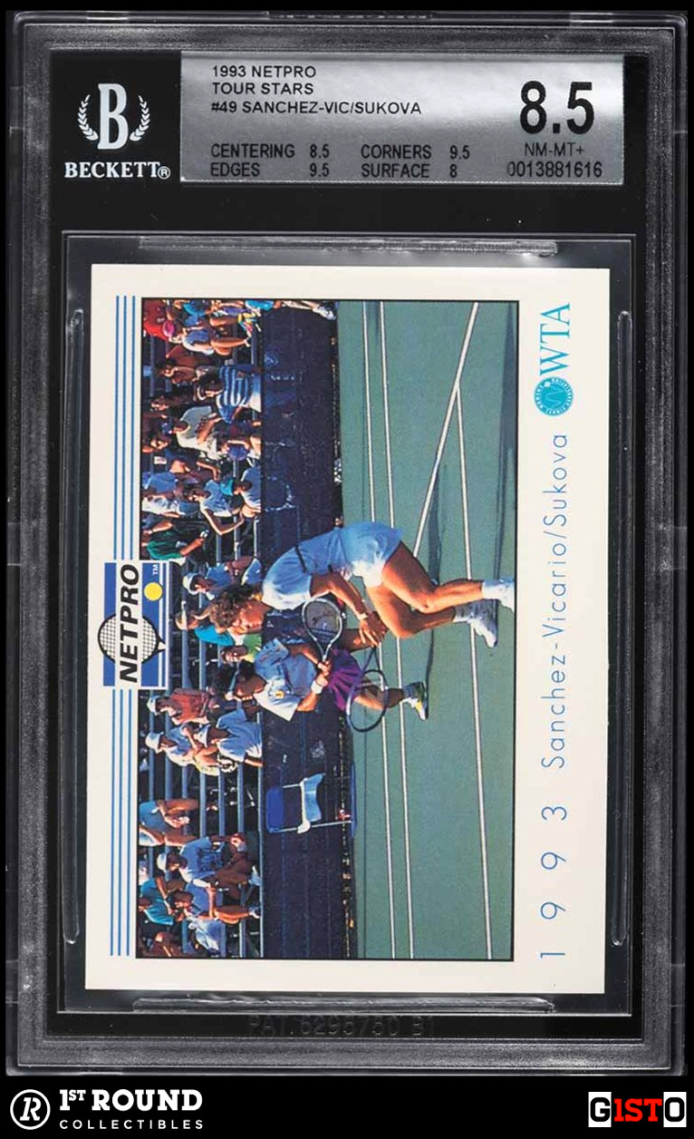 POP 1 Arantxa Sanchez-Vicario w/ Sukova BGS 8.5 1993 NetPro Rookie Gisto