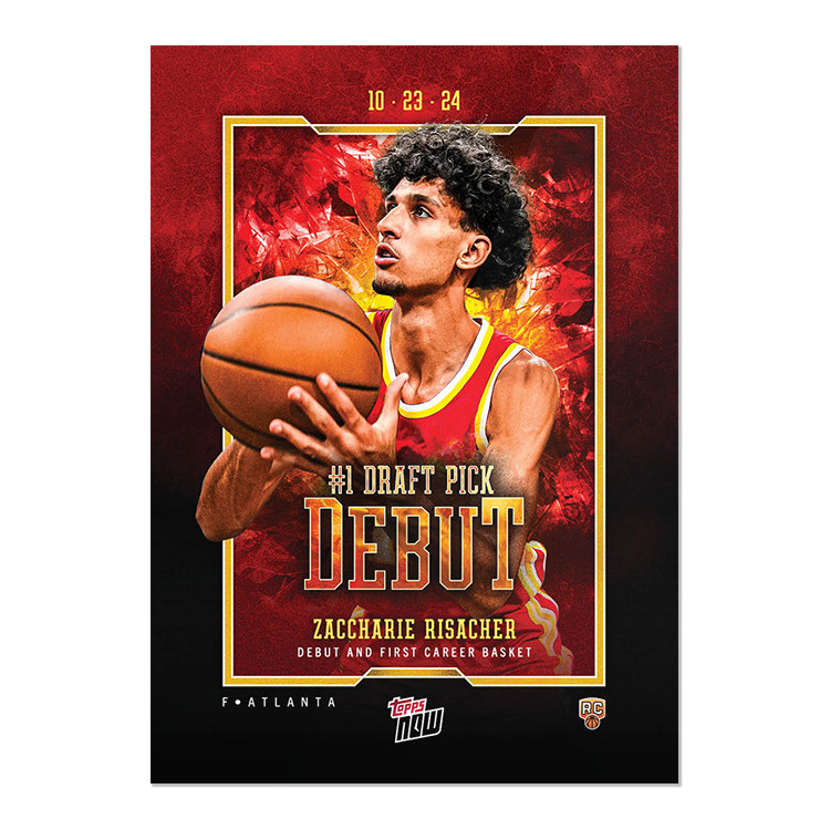 Zaccharie Risacher – 2024-25 NBA Topps Now Card 2 – Print Run: 5,572