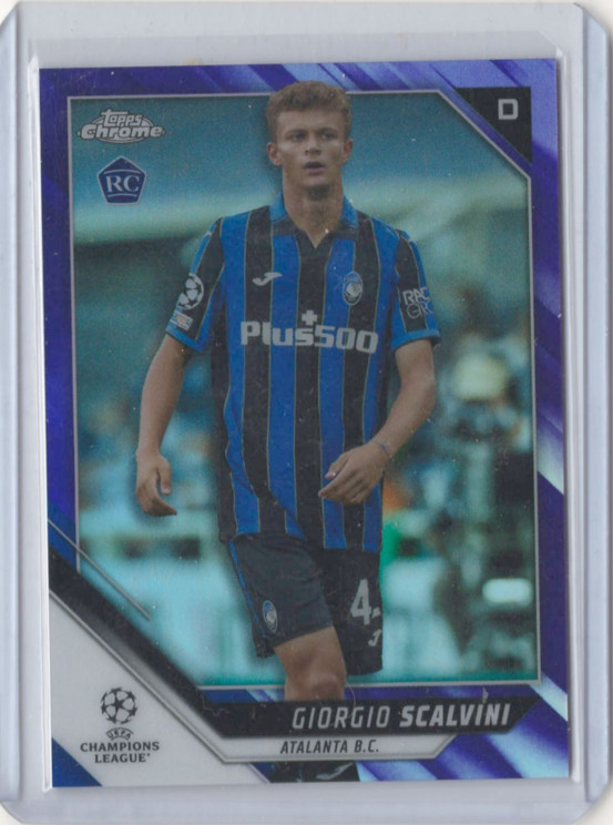 2021-22 Topps Chrome UEFA #15 Giorgio Scalvini Purple Refractor #/250
