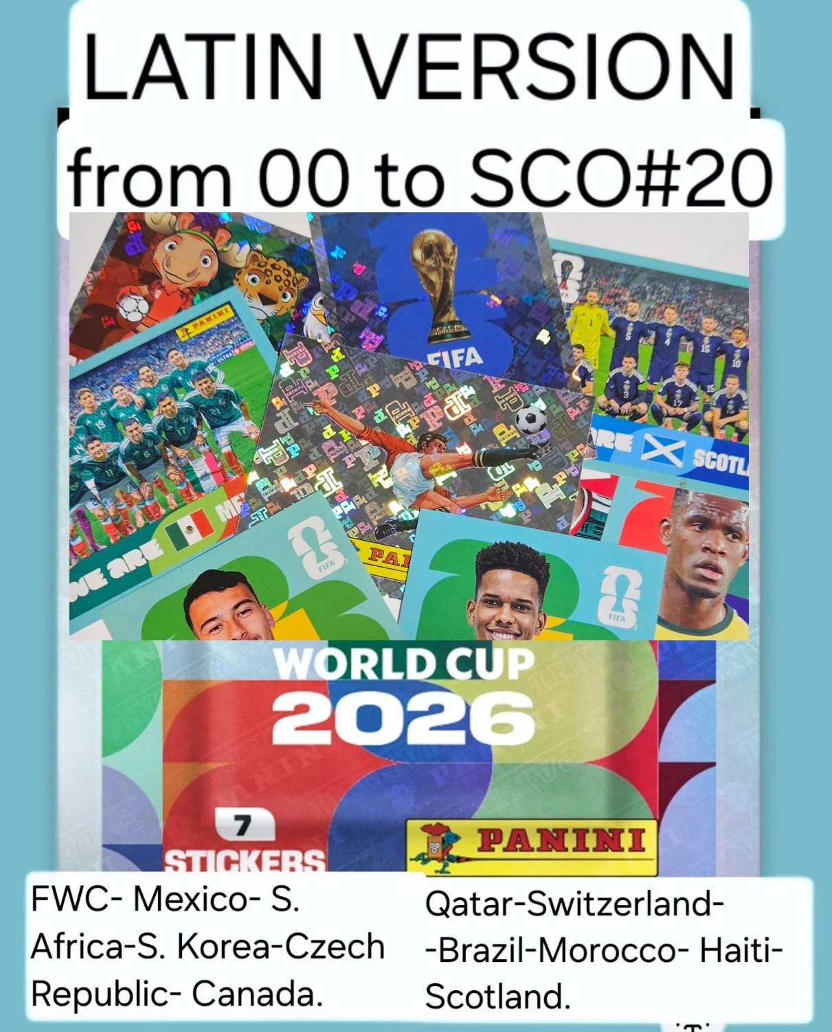Panini World Cup 2026 – LATIN Edition – Stickers #00 – #SCO20