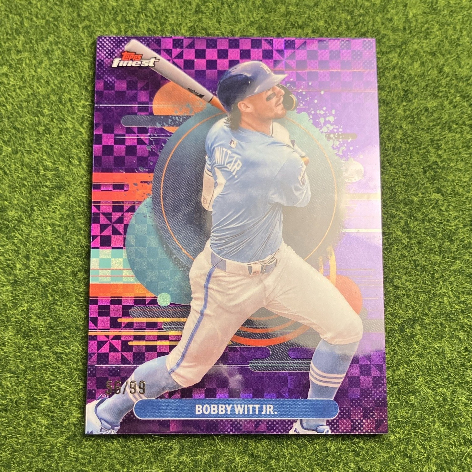 Topps Finest 2025 Bobby Witt Jr. #198 Purple Checkerboard Refractor /99