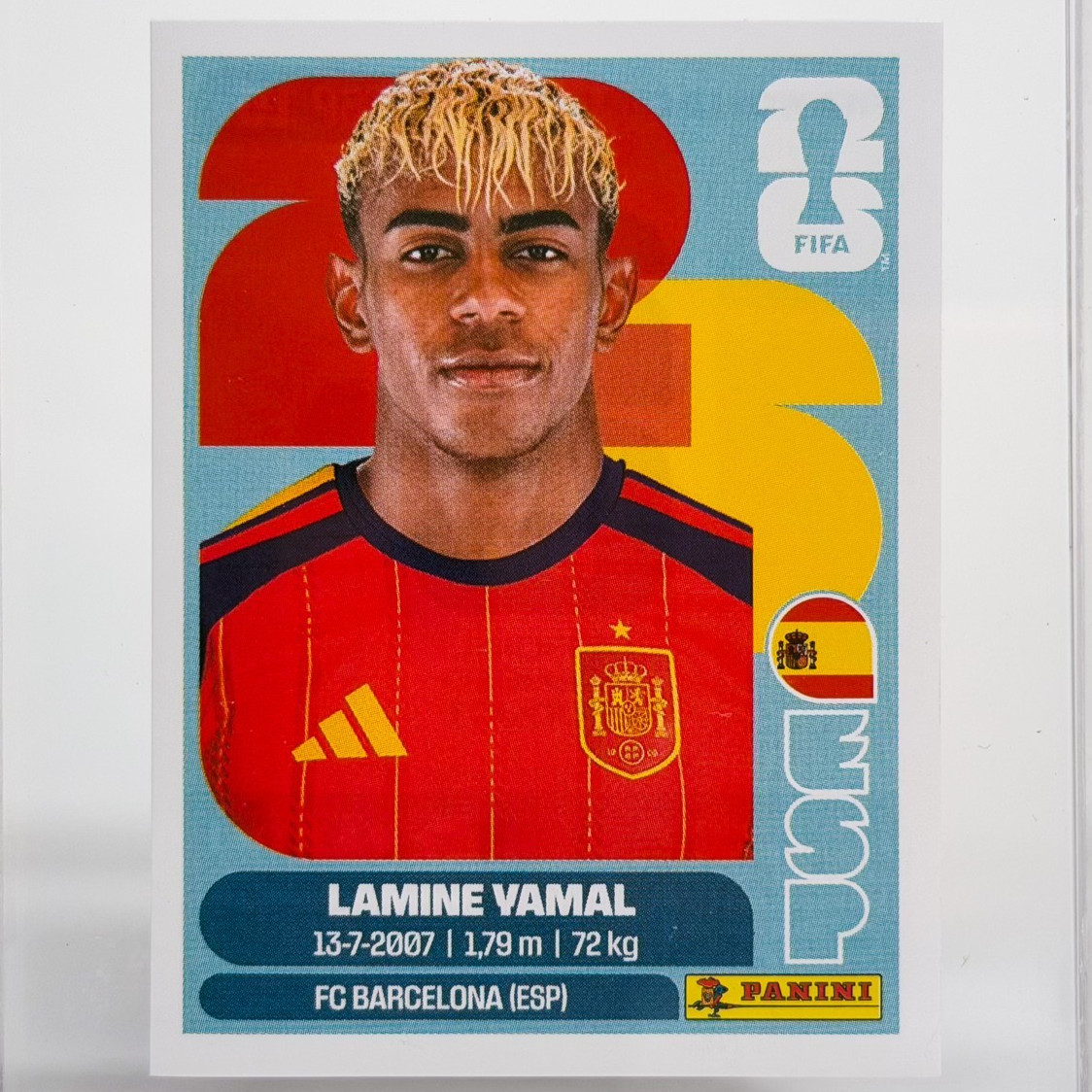 2026 Panini FIFA World Cup Lamine Yamal Spain Sticker ESP15 Base NM