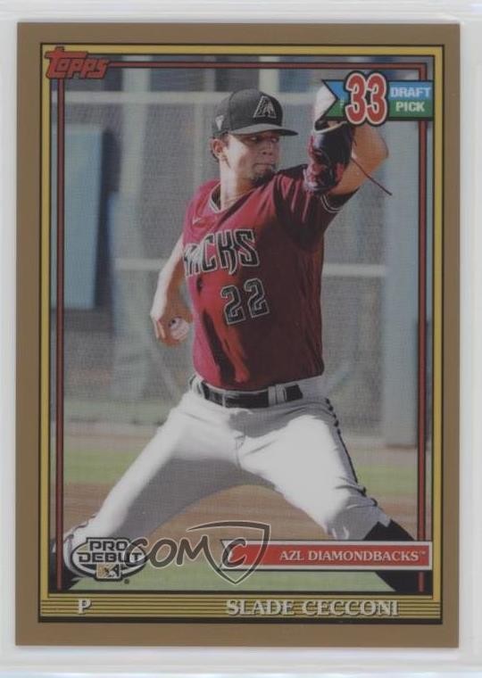 2021 Topps Pro Debut Chrome Gold Refractor 25/50 Slade Cecconi #PDC-183 kf4