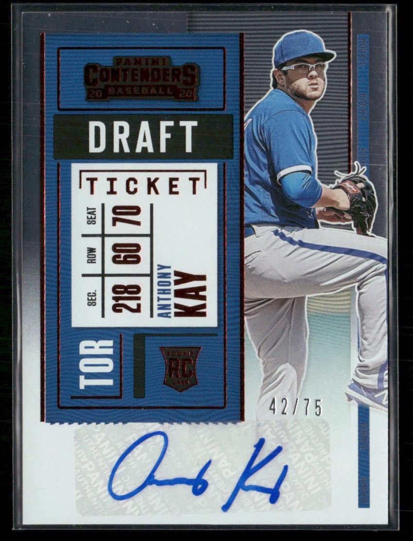 Anthony Kay 2020 Contenders Draft Ticket Red Foil RC Auto 42/75 #151
