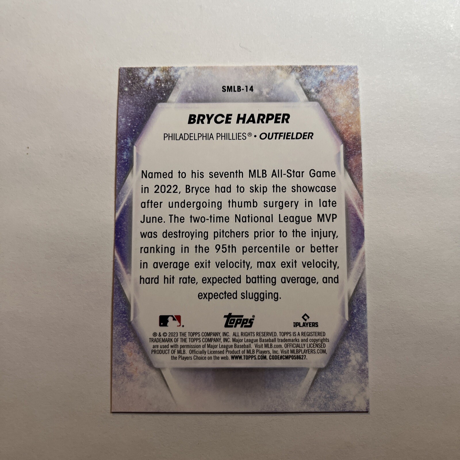 2023 Topps Series 1 – Stars of MLB #SMLB-14 Bryce Harper