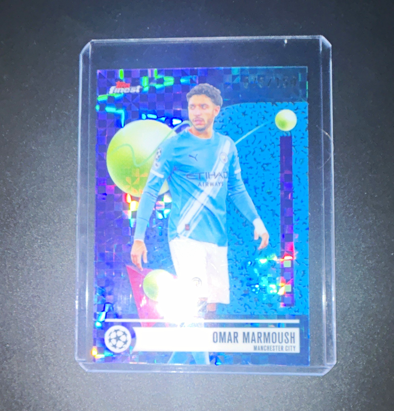Topps Finest UEFA Champions League 2025 Omar Marmoush Man City #121 Parallel