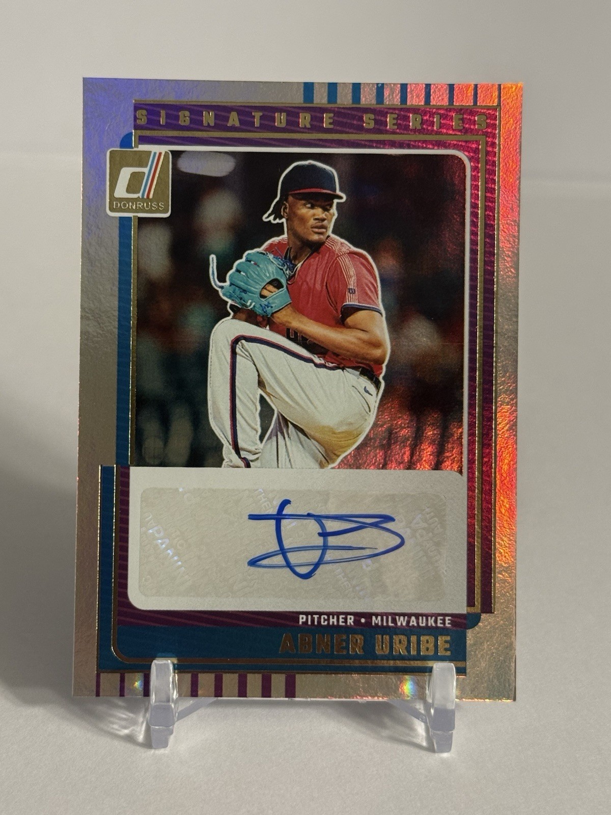 Abner Uribe 2025 Donruss Signature Series AUTO Milwaukee Brewers Auto SG-AUR