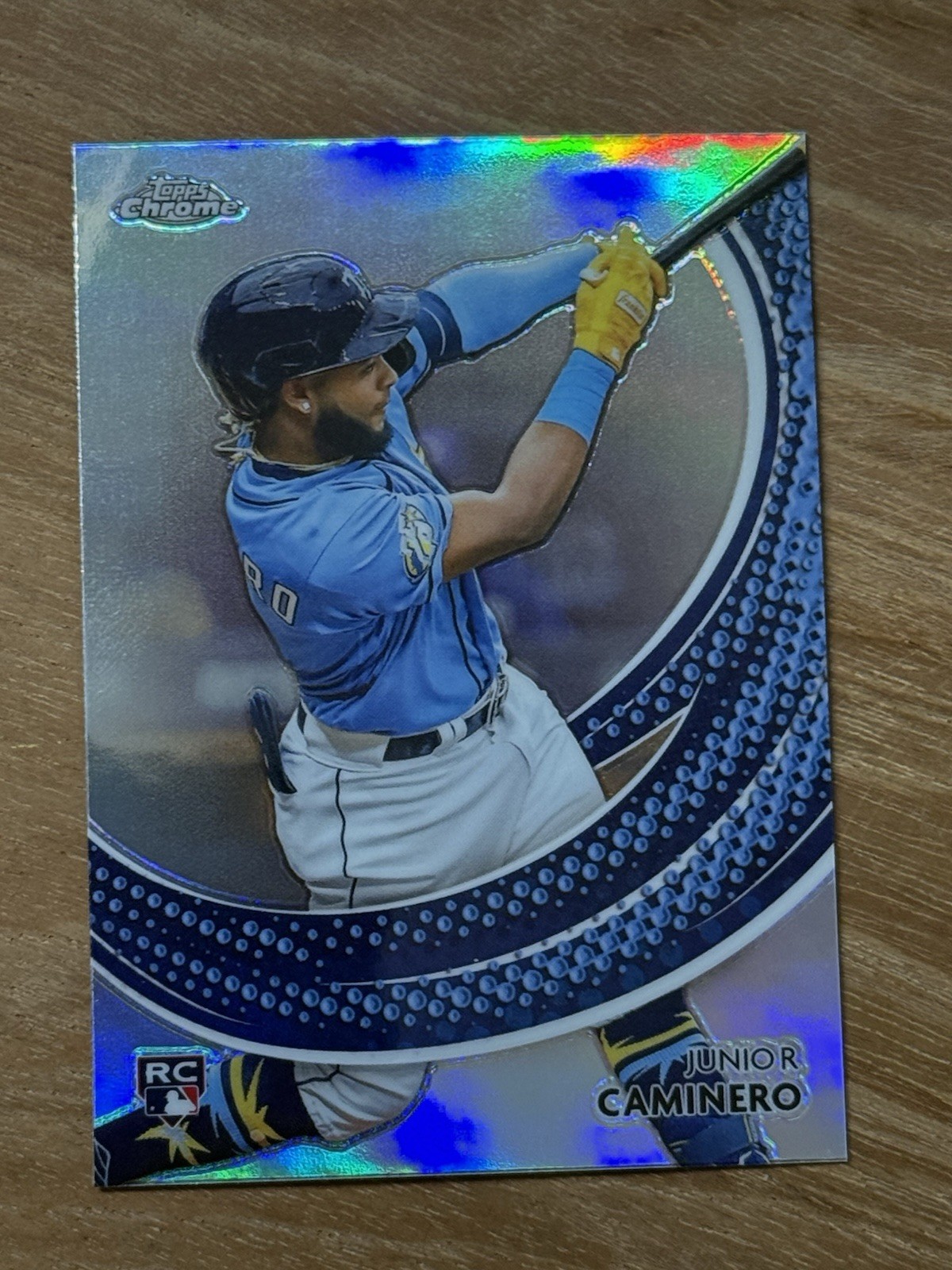 2024 Topps Chrome Junior Caminero Strokes Refractor RC Rookie Rays