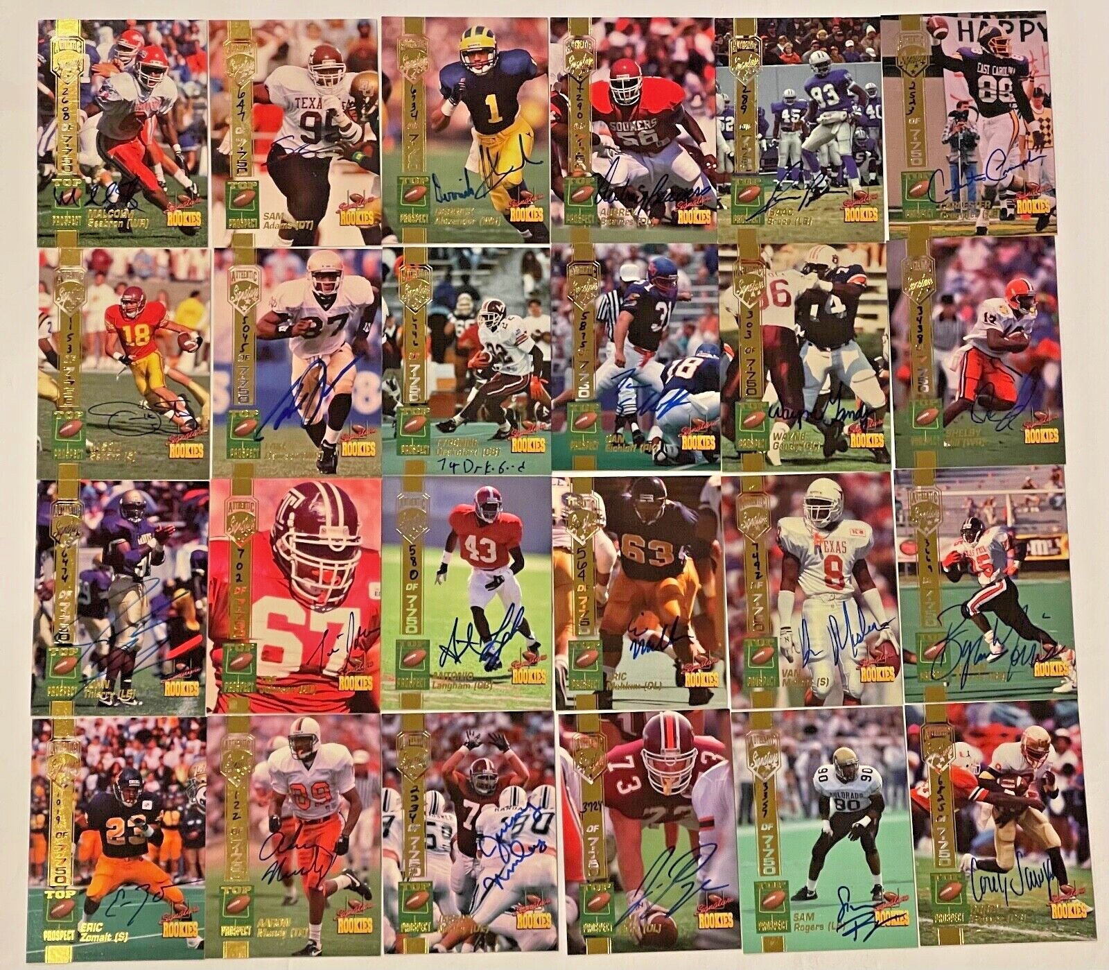 1994 Signature Rookies NFL Top Prospect Authentic Signatures, Complete Your Set