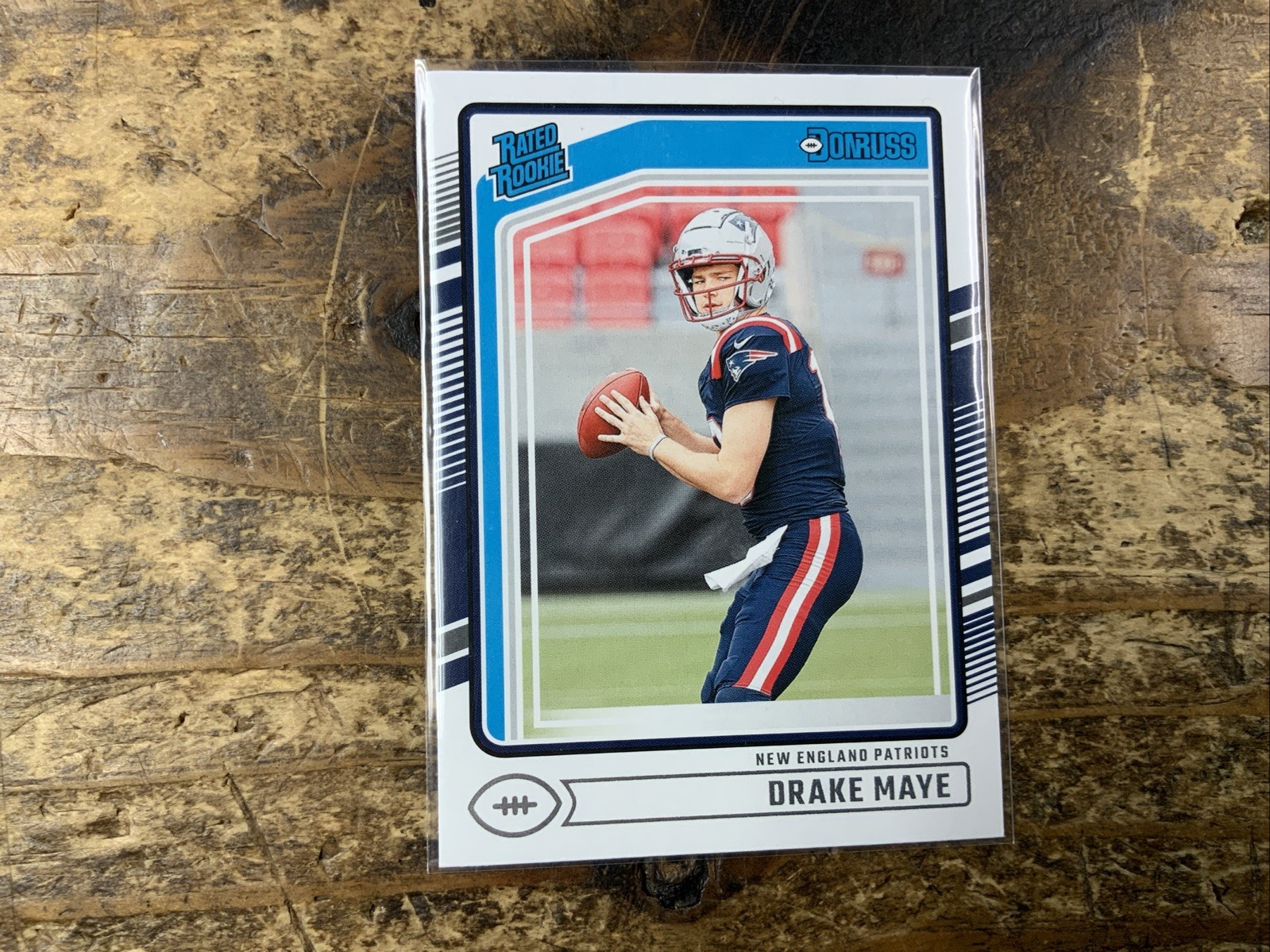 Drake Maye 2024 Panini Donruss Base Set Rated Rookie #379 New England Patriots