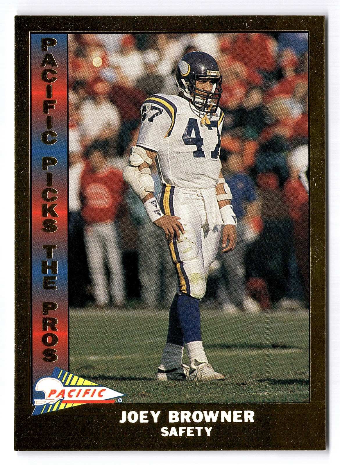 1991 Pacific Picks the Pros Gold SP #24 Joey Browner Minnesota Vikings
