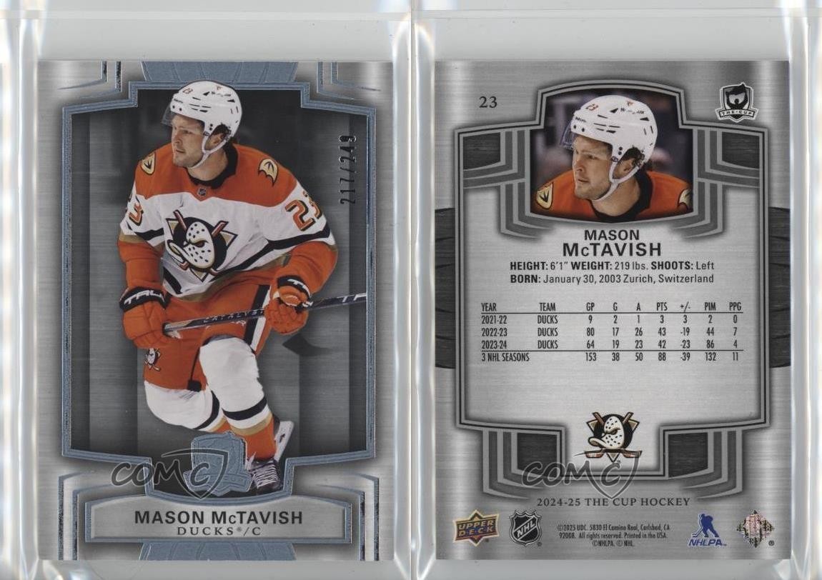 2024-25 Upper Deck The Cup 217/249 Mason McTavish #23 1m9j