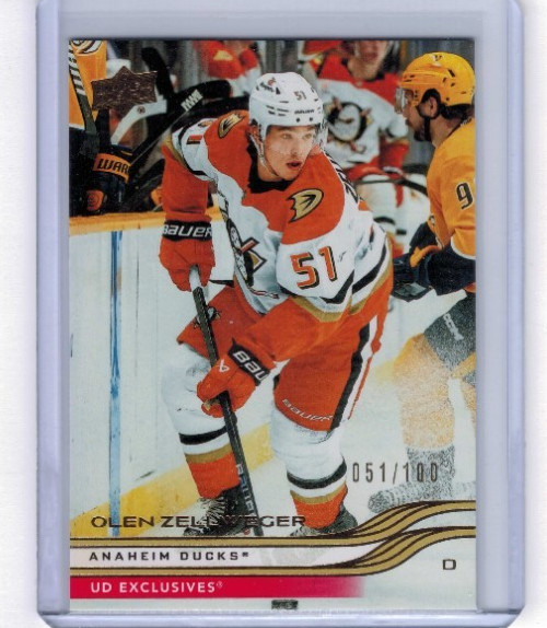 2025-26 Upper Deck Olen Zellweger UD Exclusives Base #’ed 051/100 #251 Jersey #