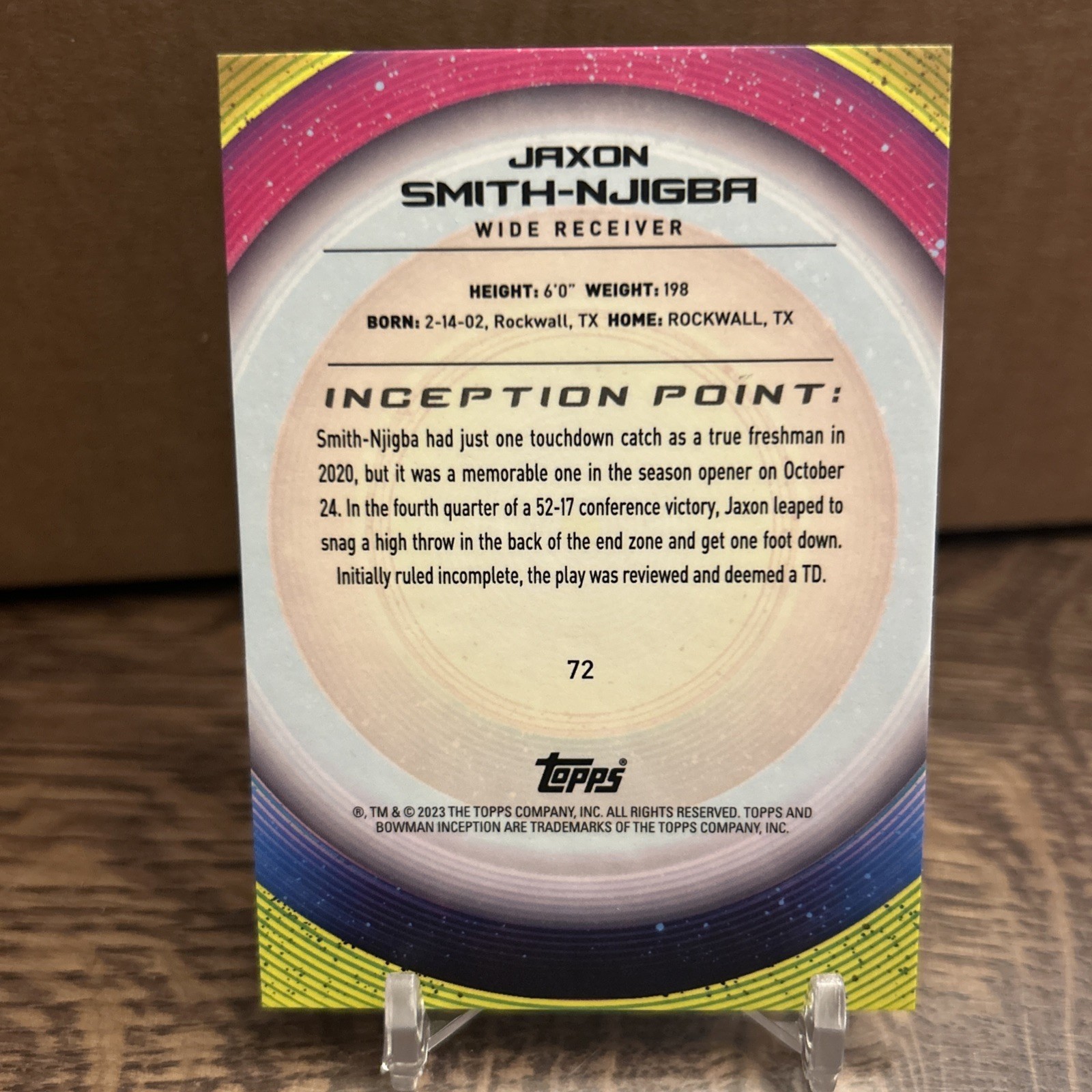 2022-23 Bowman Inception Jaxon Smith-Njigba #72 Rookie Green Foil /299