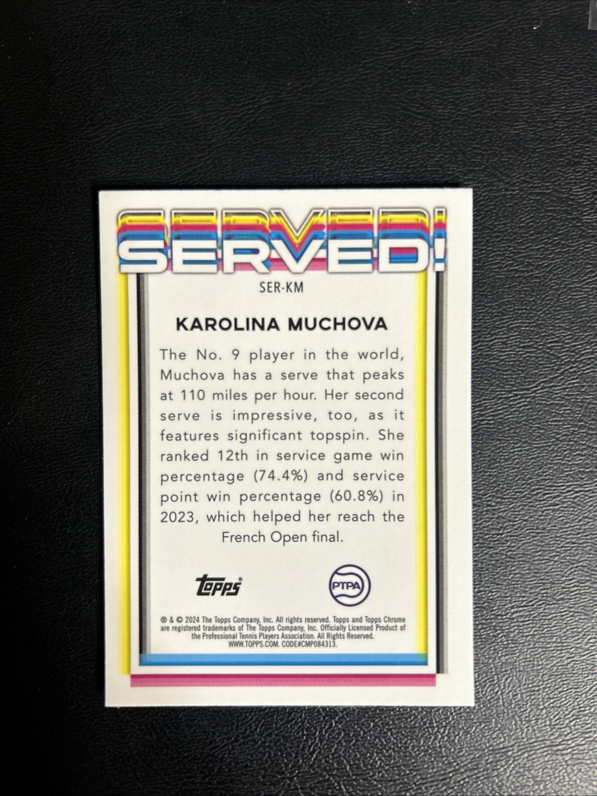 2024 Topps Chrome – Served! Karolina Muchova #SER-KM (RC)