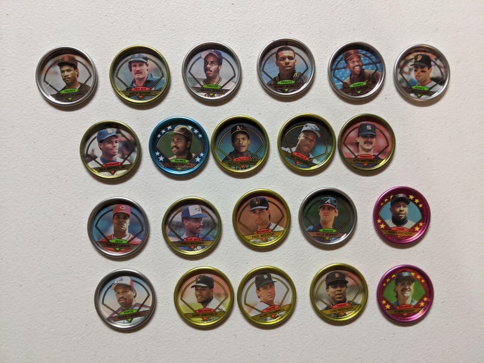 1987 1988 1989 1990 Topps Coins 1984 Fun Food Buttons – U Pick a Player