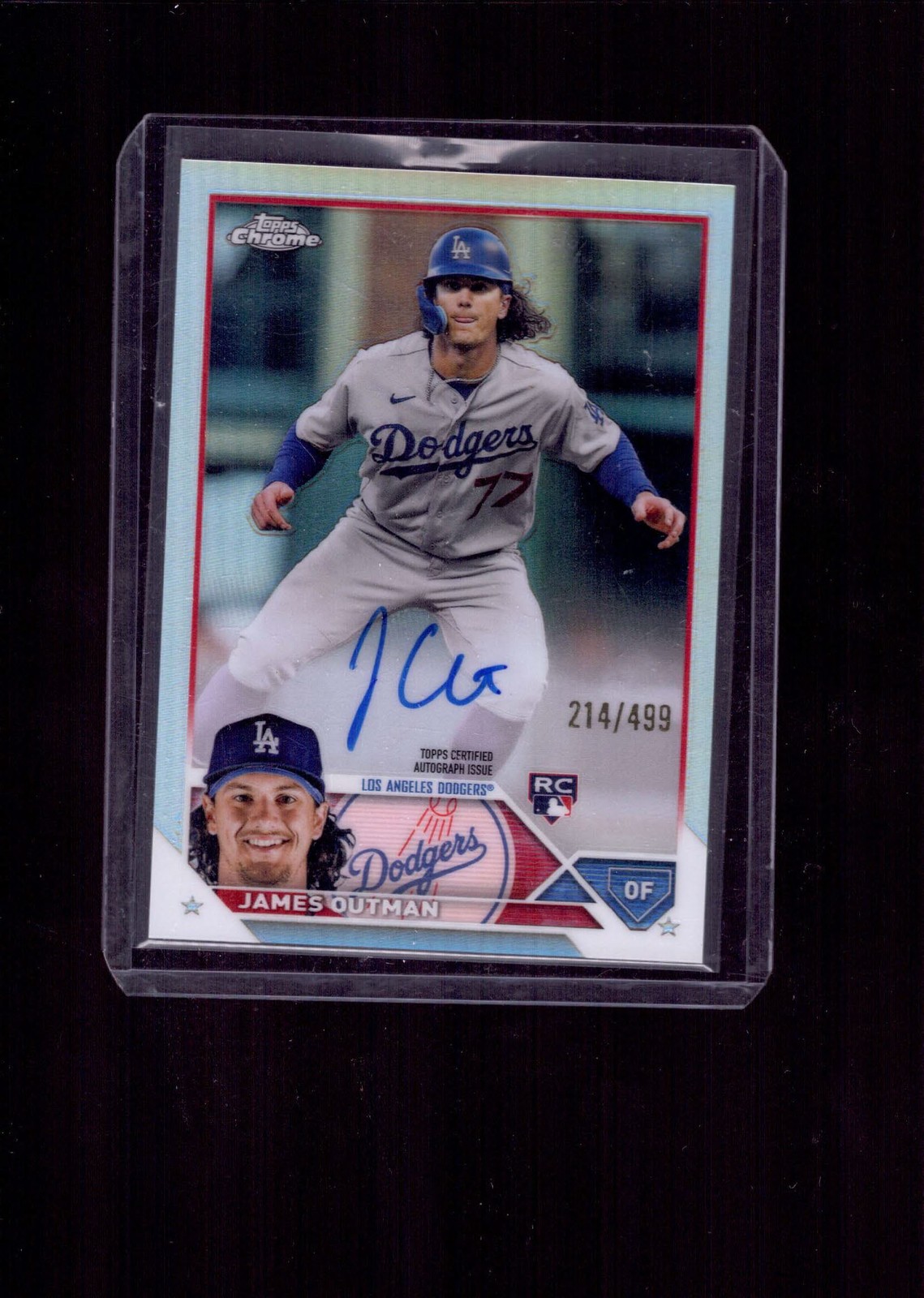 2023 Topps Chrome #RA-JO James Outman Rookie Autographs Refractor #/499