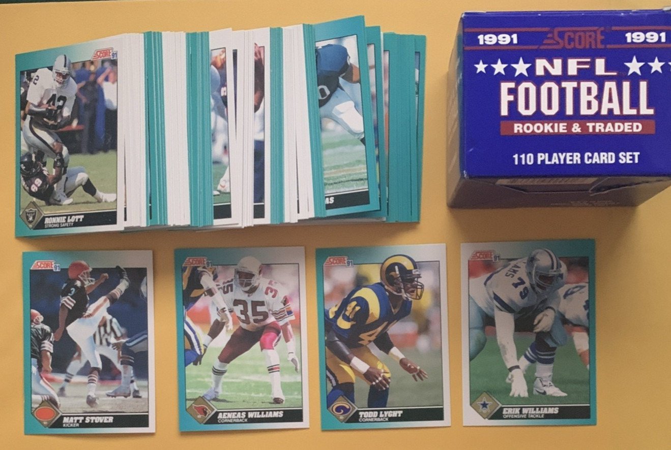 1991 Score Supplemental Football SET BREAK – stars, rookies, HOFers, #1T-110T