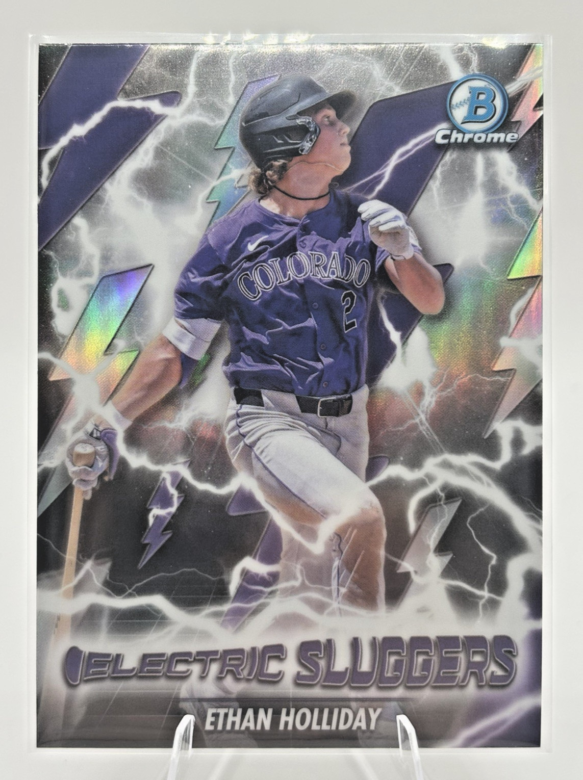 2026 Bowman Chrome – Ethan Holliday Electric Slugger #ES-13 Rockies