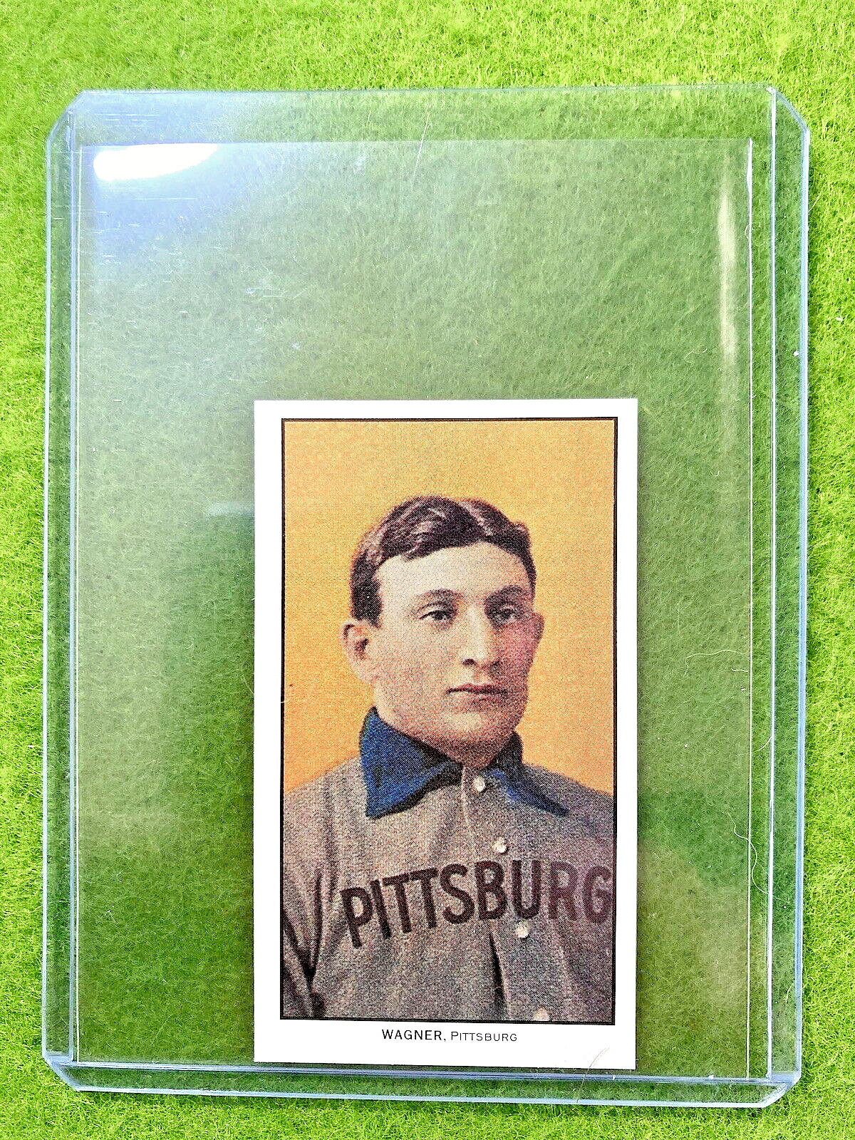 Honus Wagner T-206 REPRINT ROOKIE BASEBALL CARD JERSEY #33 PIRATES 1995 T-206 RC