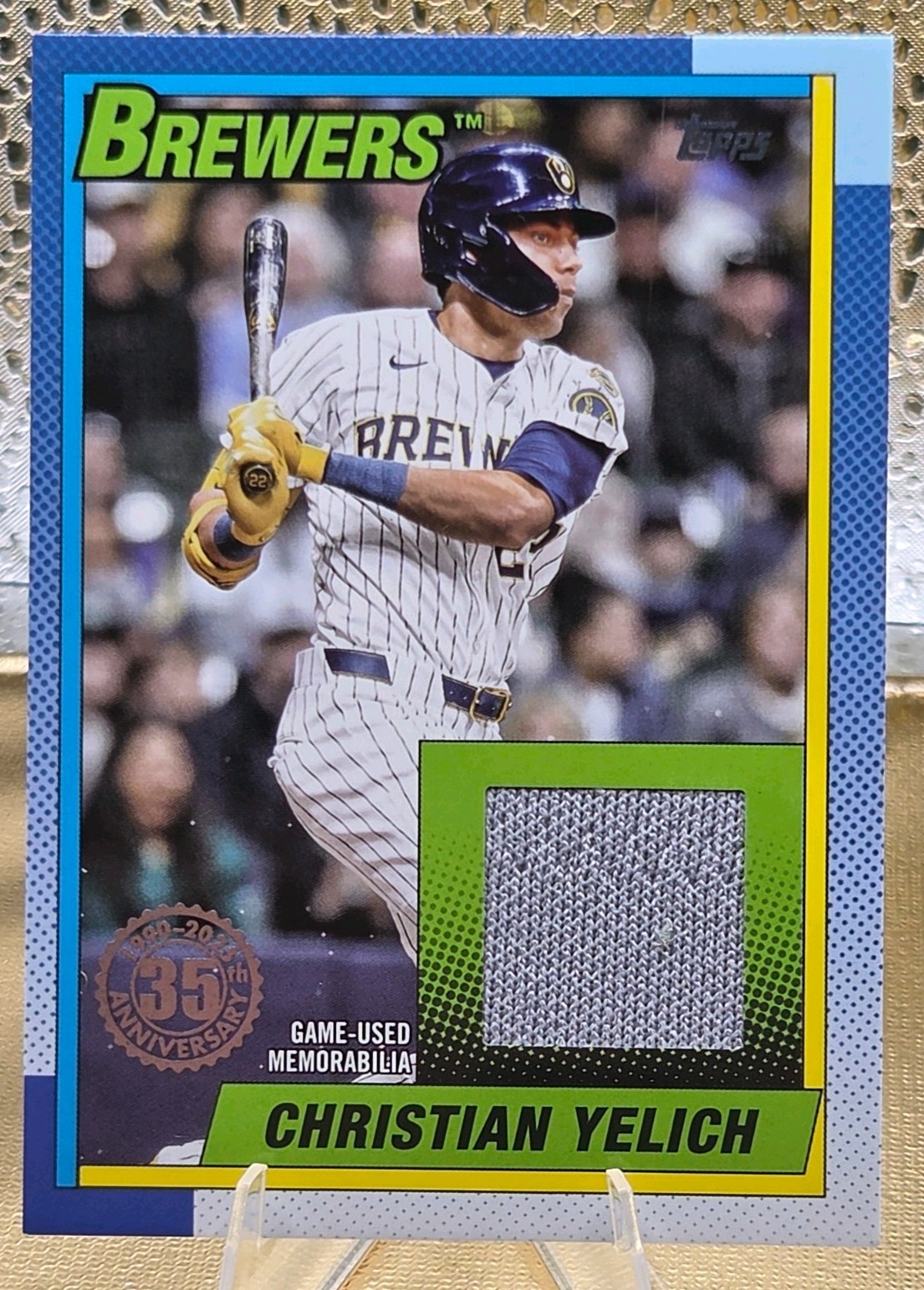 Christian Yelich Patch 2025 Topps – 1990’s Anniversary Relic #90RU-CY Brewers 🔥