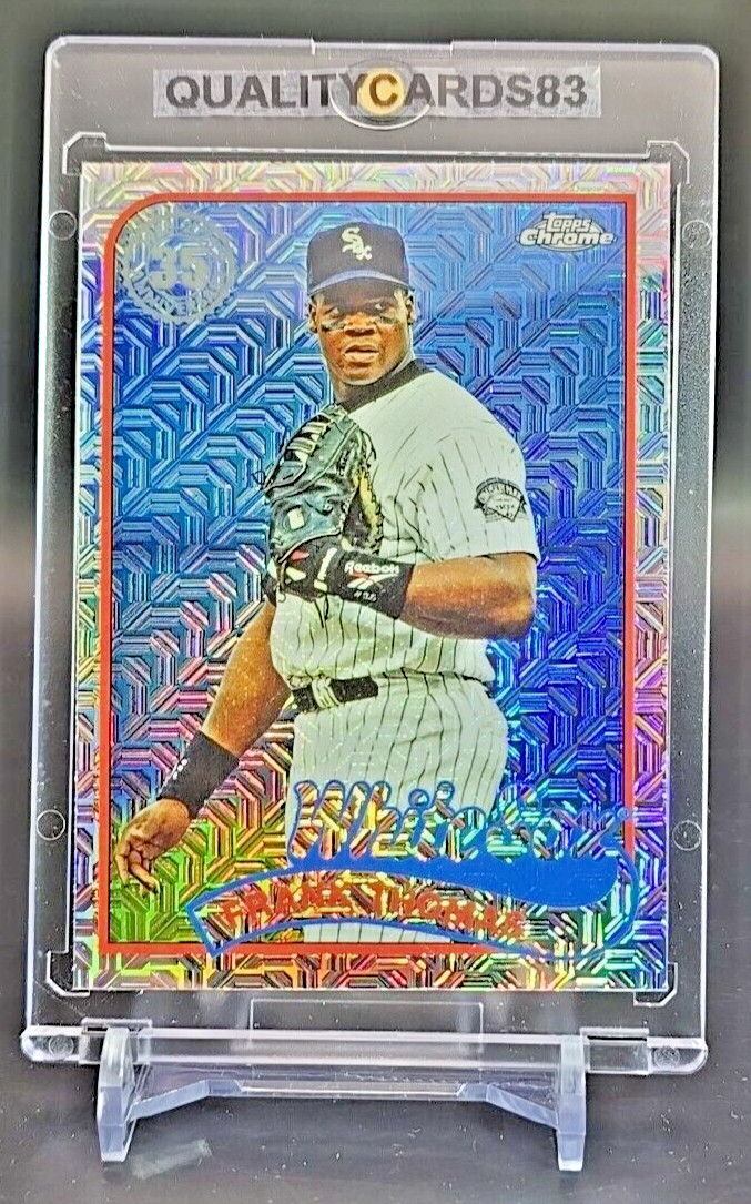 FRANK THOMAS RAINBOW MOJO REFRACTOR INSERT CARD WITH CASE MLB CHICAGO WHITE SOX