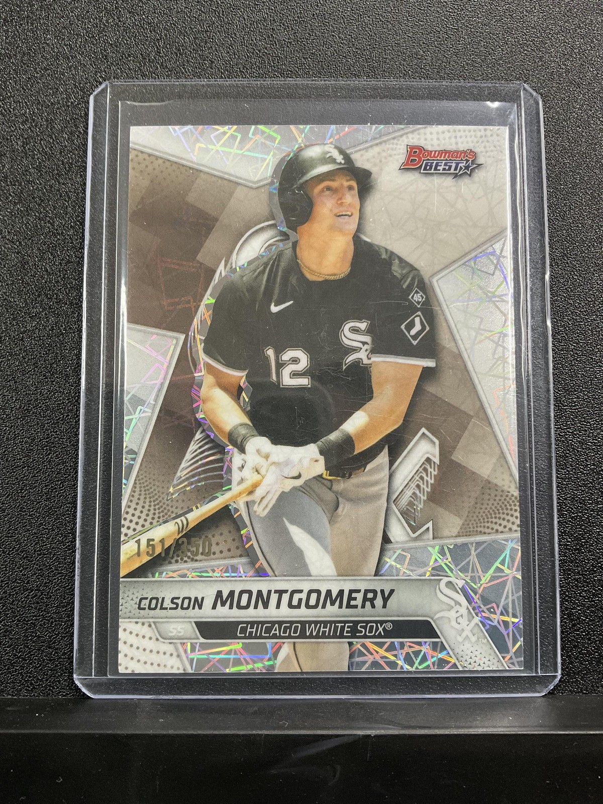 2025 Bowman’s Best Colson Montgomery #TP-4 Lazer Refractors White Sox #/350