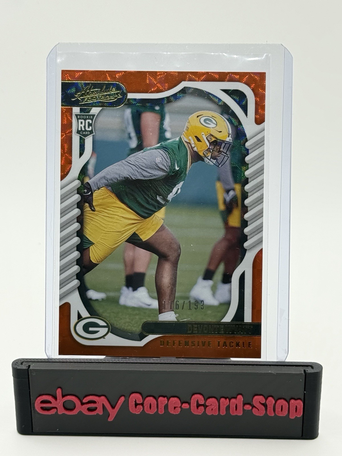 Devonte Wyatt 2022 Panini Absolute RC Orange Parallel /199 #160 Packers Rookie