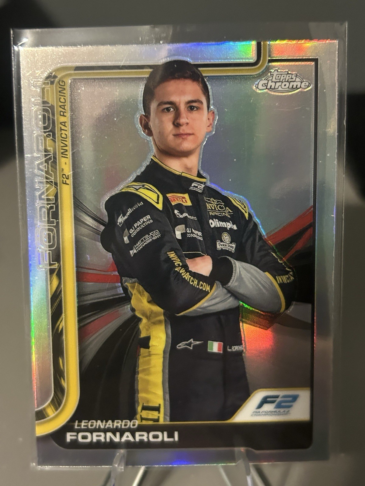 2025 Topps Chrome F1 Leonardo Fornaroli Silver Refractor