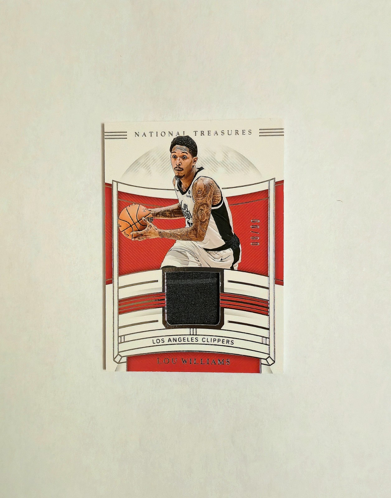 2019-20 National Treasures – Lou Williams – Jersey Numbered #JT-LWL /99