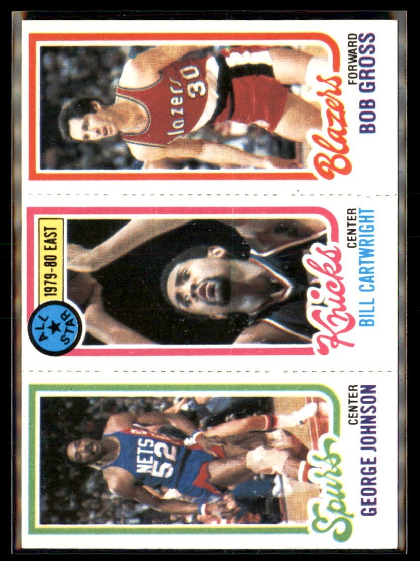 Bill Cartwright / Eddie Johnson / Doug Collins 1980-81 Topps 13 / 166 / 179 RC