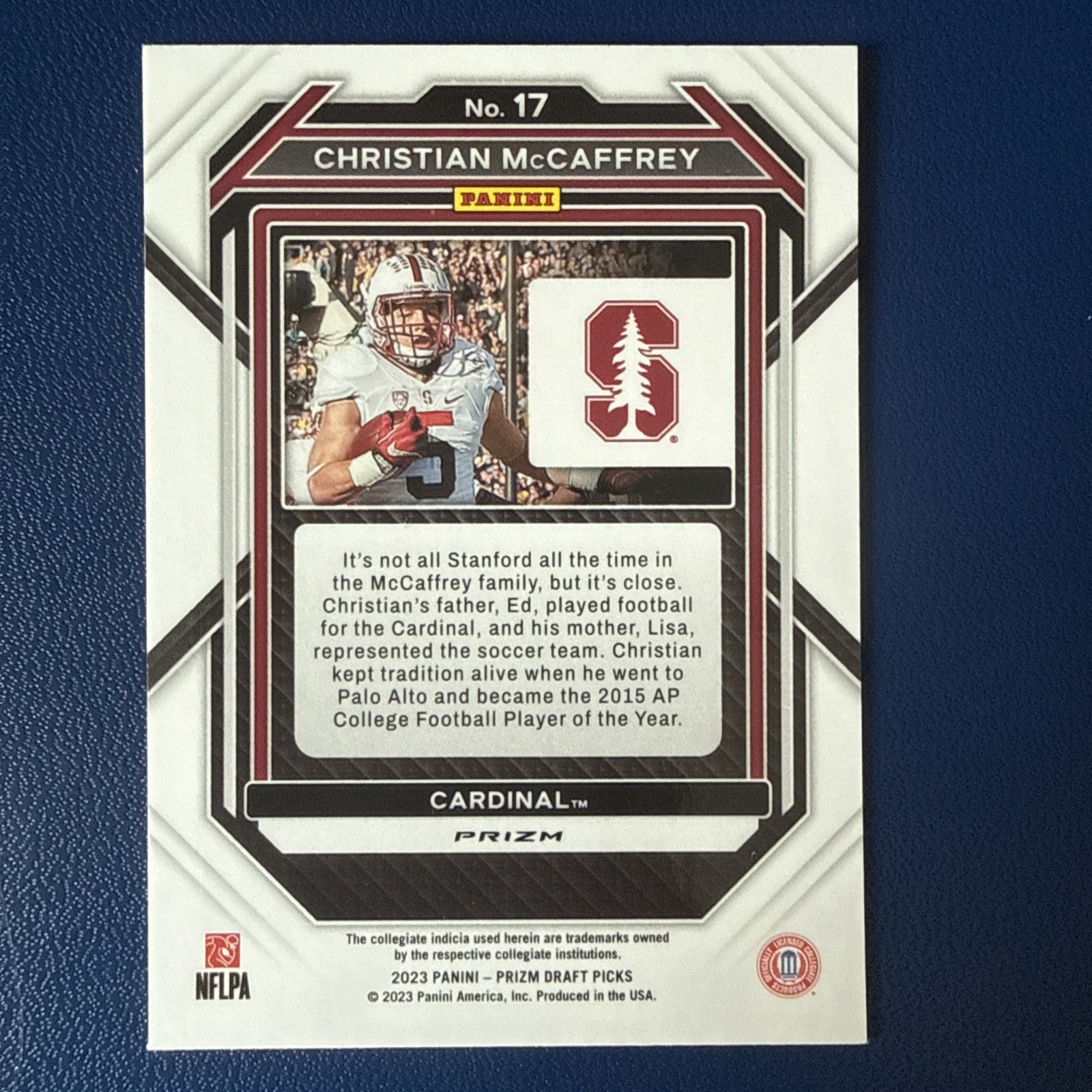 2023 Panini Prizm Draft Picks – Christian McCaffrey #17 Ruby Wave Prizm