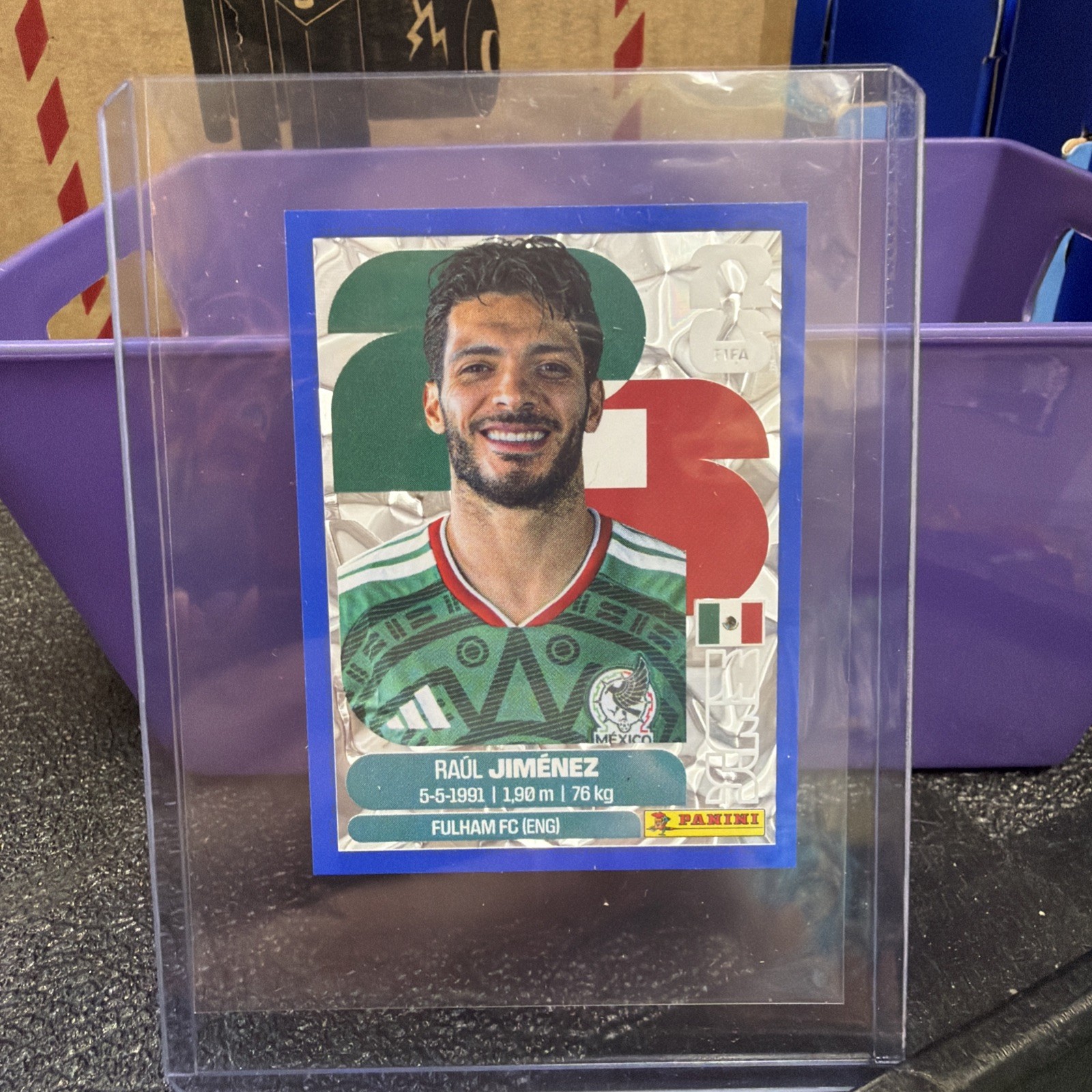 Raul Jimenez Blue Crumple Panini FIFA World Cup 2026 MEX17 Mexico