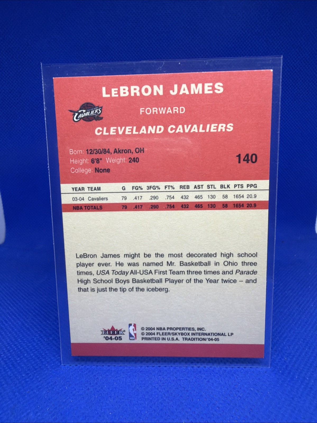 2004-05 Fleer Tradition #140 LeBron James 2nd Year RC