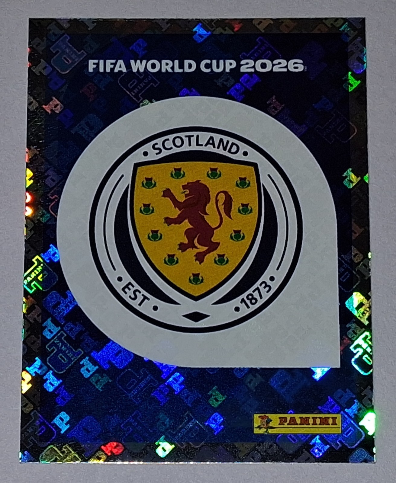 2026 FIFA World Cup Panini Sticker Scotland Team Logo Foil SCO 1