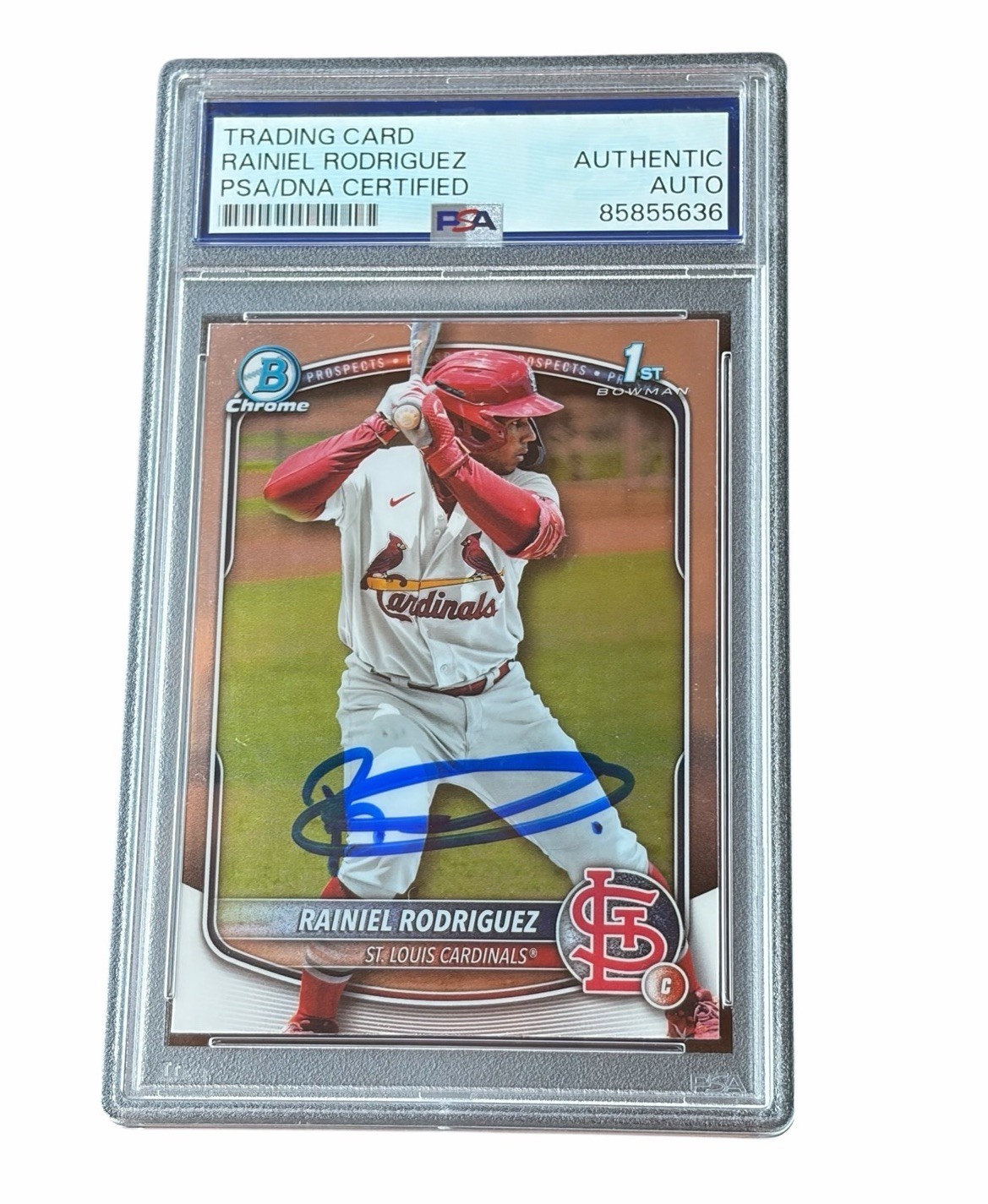Rainiel Rodriguez Signed Card 1st Bowman Chrome Auto St. Louis Cardinals PSA
