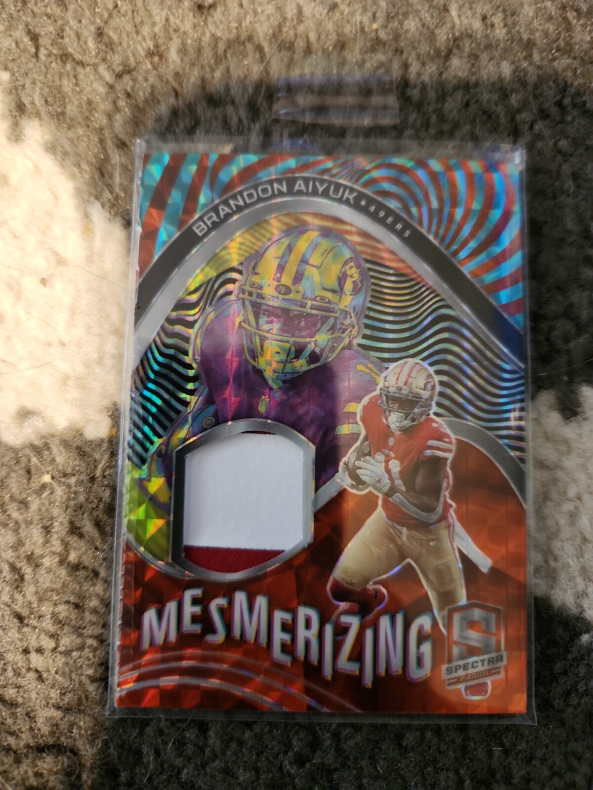 2021 Panini Spectra Brandon Aiyuk Mesmerizing Red Prizm 9/10 49’ers