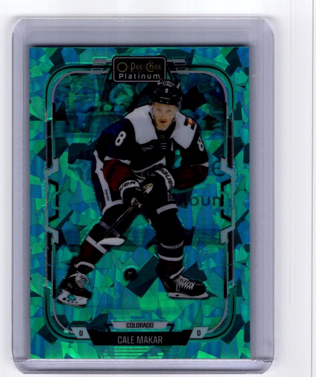 2025-26 O-Pee-Chee Platinum #1 Cale Makar Turquoise Fragments #/249