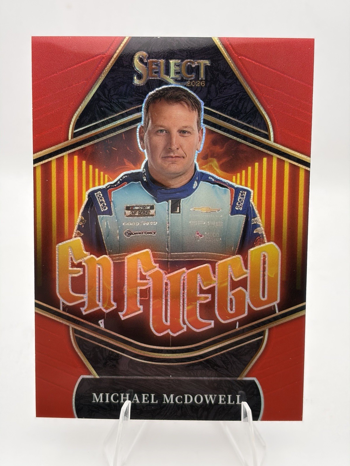 Michael McDowell Red Prizm 94/99 2026 Panini Select Racing #21 Spire Motorsports