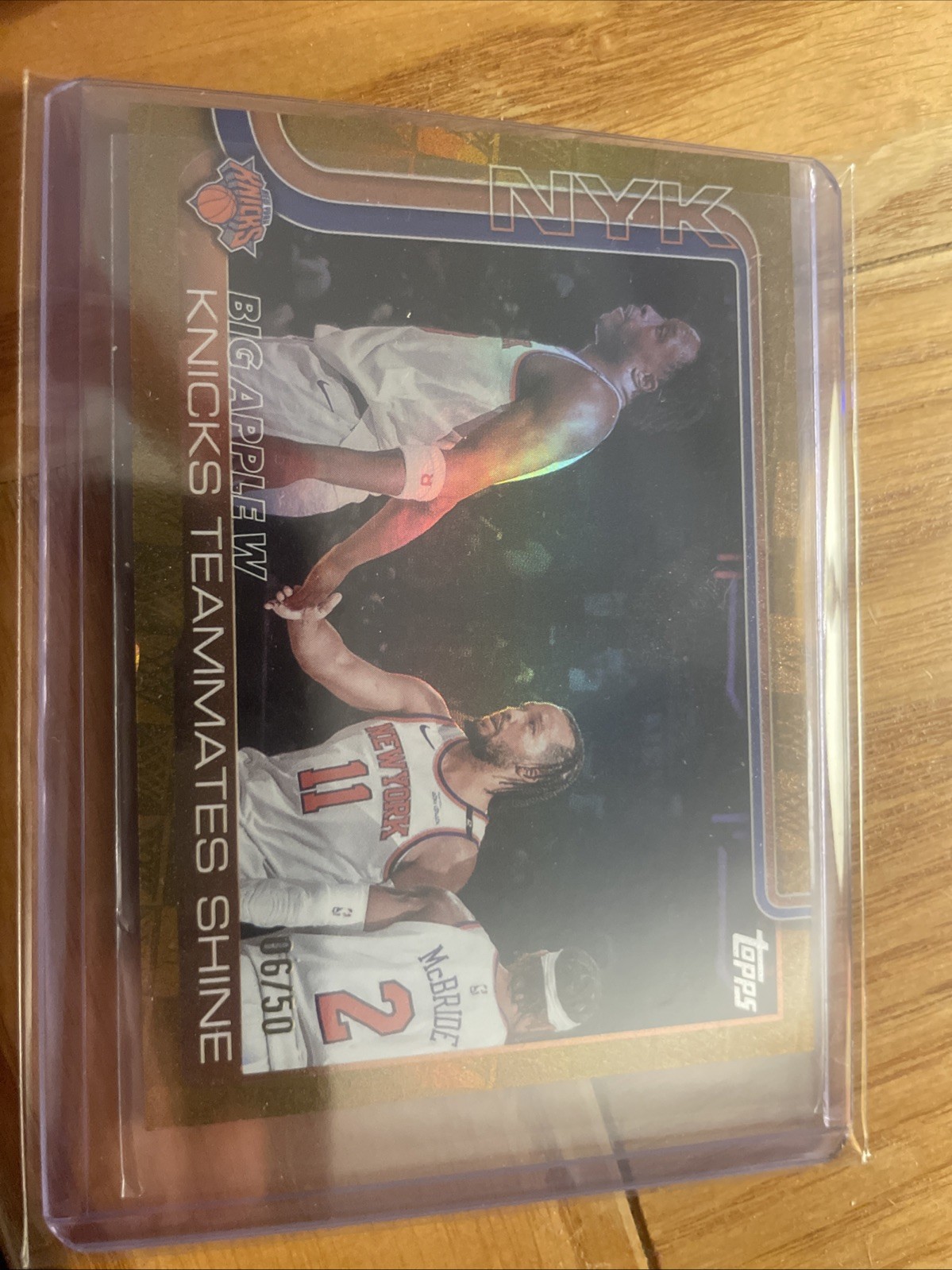 2025-26 Topps – Checklist Knicks Teammates Shine Gold /50